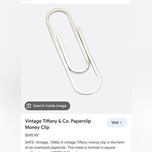 Viral Vintage Tiffany & Co Paperclip Money clip